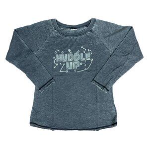 NEW LuLaRoe Julie Long Sleeve Huddle Up Football Raglan Burnout Gray White